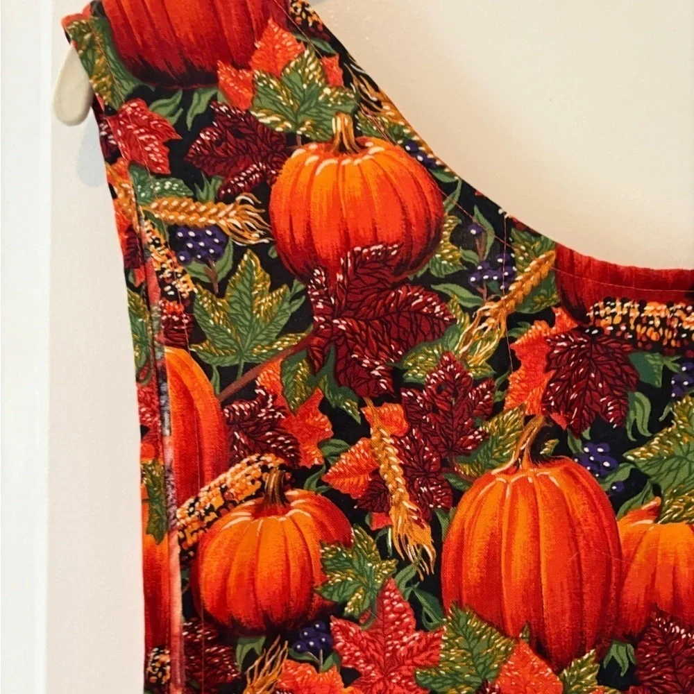 Conversation Piece Gorgeous Pumpkin  Fall Festival Dress w/pockets L